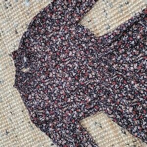 Hayden] Floral Long Sleeve Kids Dress